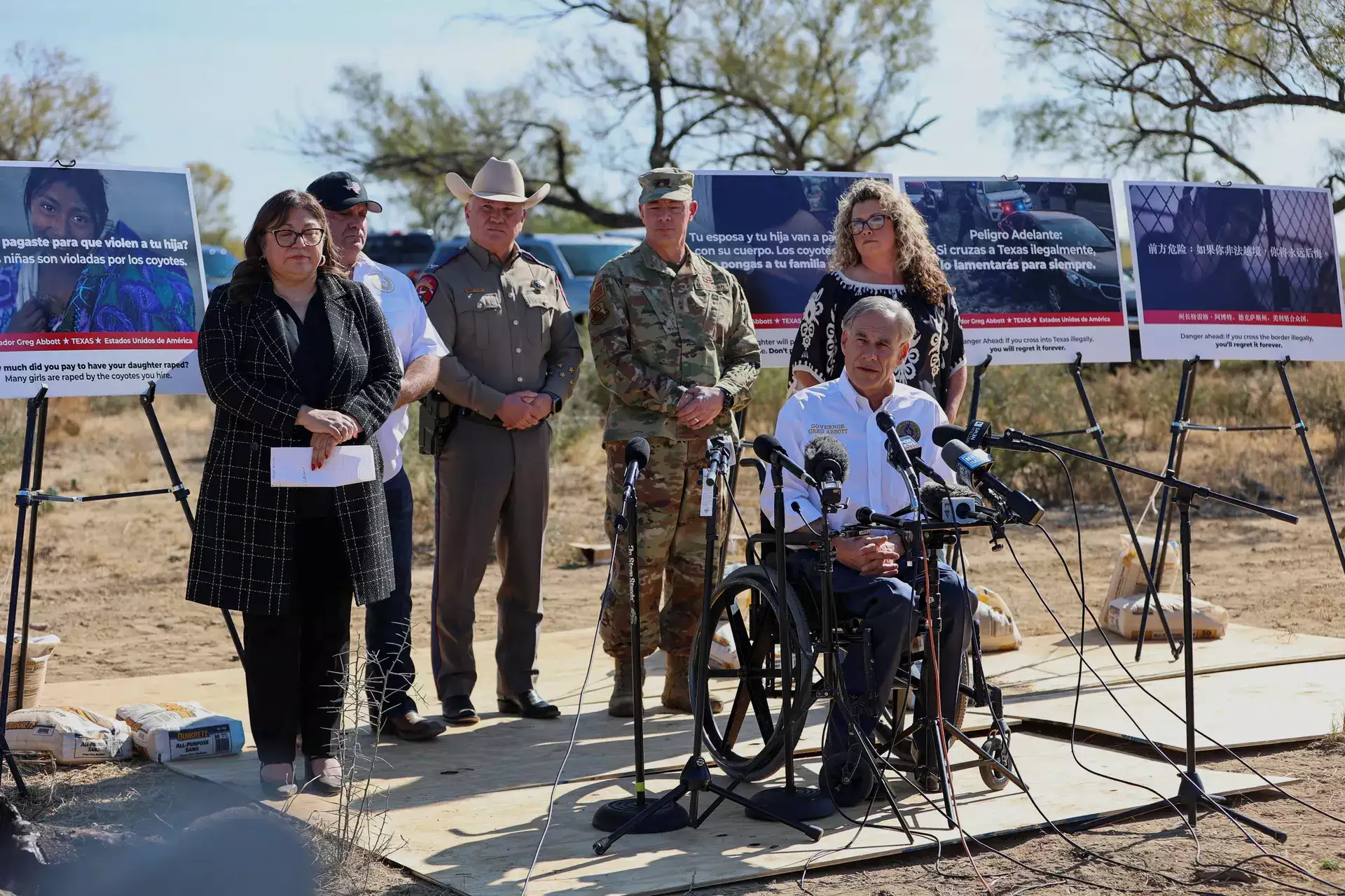 Governor Greg Abbott launches billboard campaign warning migrants of border crossing dangers