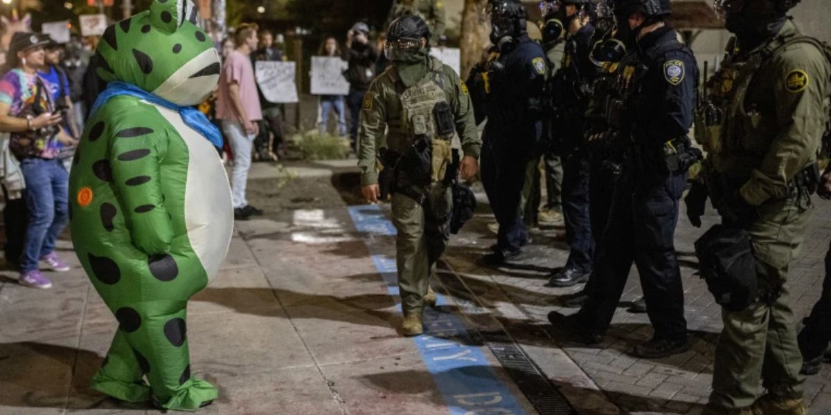 Dancing Frogs, Unicorns and Costumes Highlight Portland Protests Against Federal Forces